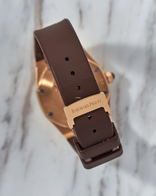Audemars Piguet,Royal Oak 33mm,33mm,Rose Gold,Coffee,Brown,Automatic,Day,40hours,77321OR,77321OR.ZZ.D080CA.01.A
