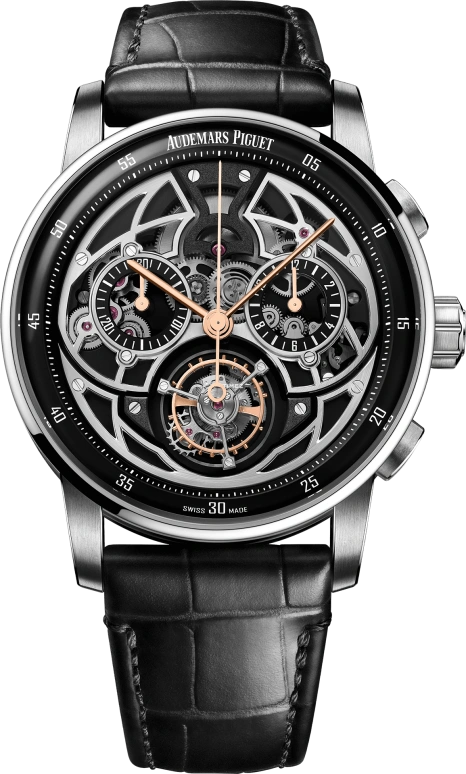 Audemars Piguet,CODE 11.59 41mm,41mm,White Gold,Rose Gold,Skeleton,Automatic,Chronograph,Tourbillon,Flyback,26399CR,26399CR.OO.D002CR.01