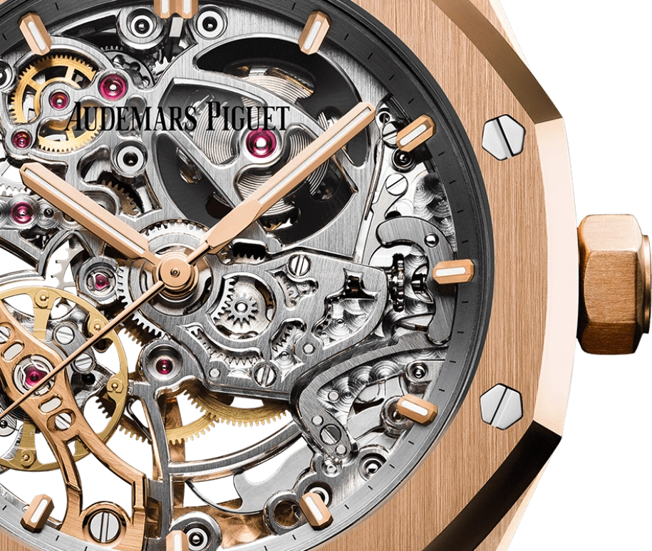 Audemars Piguet,Royal Oak 37mm,37mm,Pink Gold,Skeleton,Automatic,Double Balance,45hours,15467OR,15467OR.OO.1256OR.01