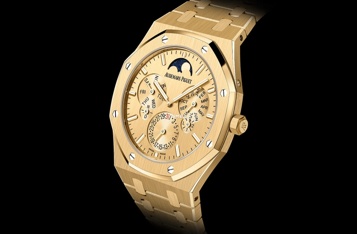 Audemars Piguet,Royal Oak 41mm,41mm,Yellow Gold,Gold,Automatic,Moonphase,Perpetual Calendar,Leap Year,Month,40hours,In-house Caliber,Wilber Pan,Will Pan,26586BA,26586BA.OO.1240BA.99