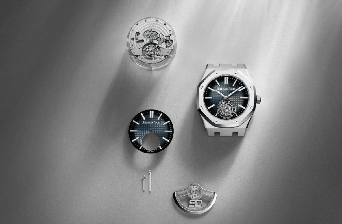 Audemars Piguet,Royal Oak 41mm,41mm,Stainless Steel,Blue,Automatic,Tourbillon,65hours,26730ST,26730ST.OO.1320ST.01 50th