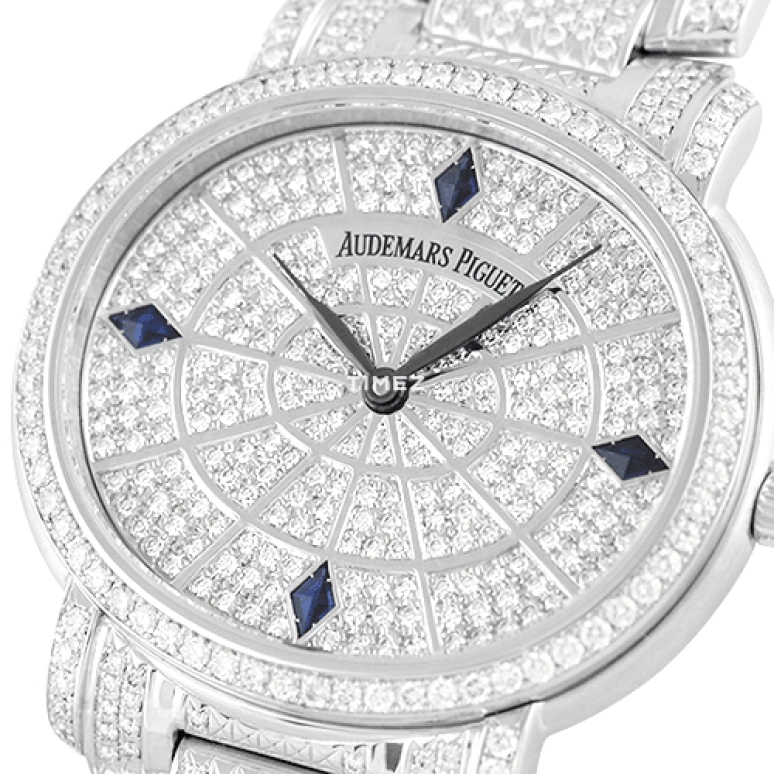 Audemars Piguet,Millenary 32.80mm,32.80mm,White Gold,Silver,Automatic,Sapphire,Crystal Glass,Round,15107BC,15107BC.ZZ.1137BC.01