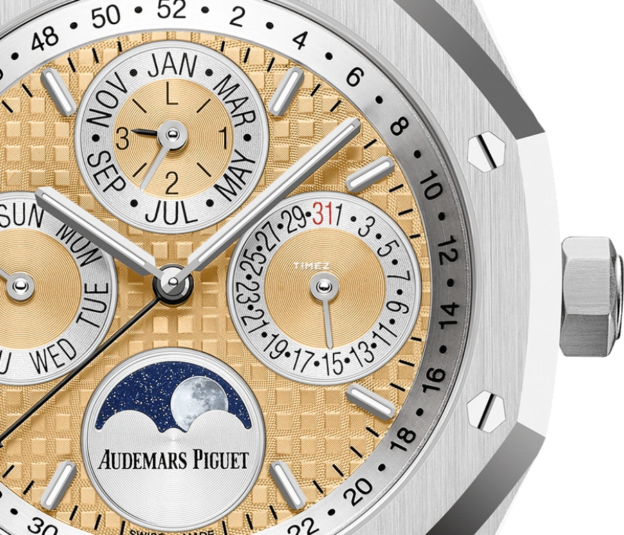 Audemars Piguet,Royal Oak 41mm,41mm,Platinum,Salmon,Automatic,Moonphase,Leap Year,Month,Date,40hours,In-house Caliber,26611PT,26611PT.OO.1220PT.01