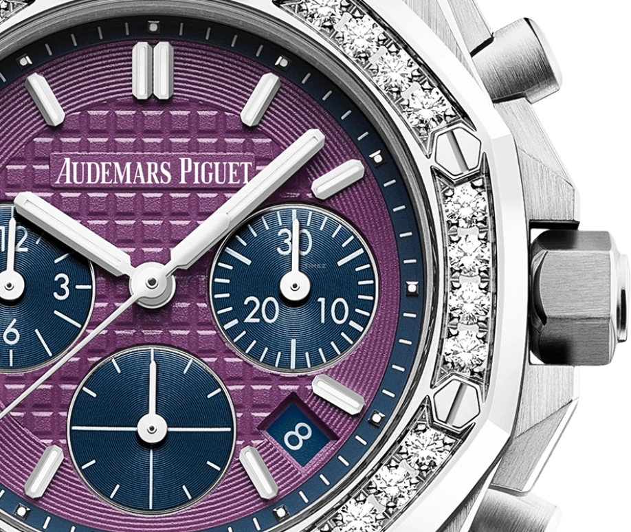 Audemars Piguet,Royal Oak Offshore 37mm,37mm,Stainless Steel,Purple,Automatic,Chronograph,Day,26231ST,26231ST.ZZ.D075CA.01