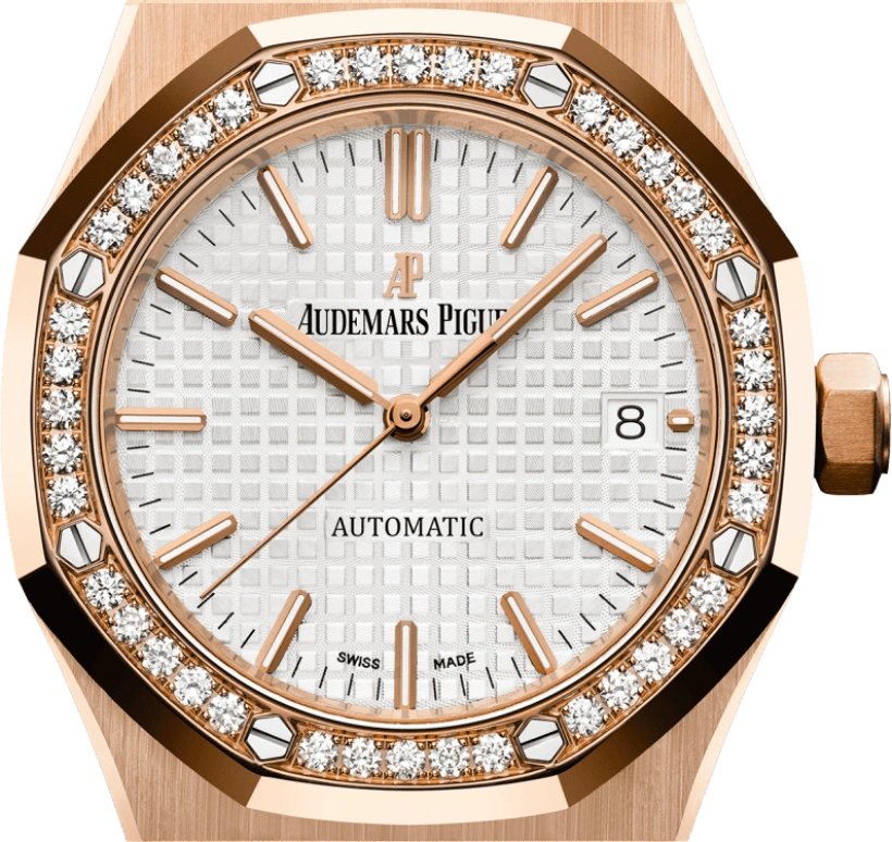 Audemars Piguet,Royal Oak 37mm,37mm,Pink Gold,Silver,Silver White,White,Automatic,Day,60hours,15451OR,15451OR.ZZ.1256OR.01