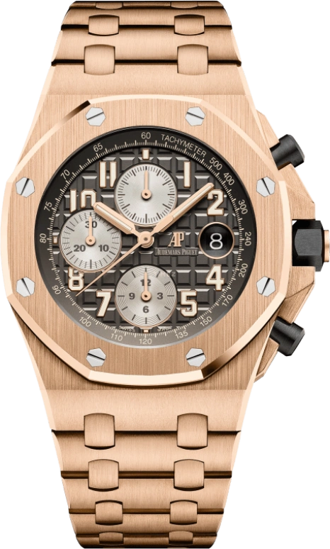 Audemars Piguet,Royal Oak Offshore 42mm,42mm,Pink Gold,Ceramic,Grey,Automatic,Chronograph,Day,26470OR,26470OR.OO.1000OR.02