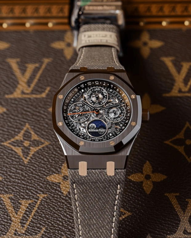 Audemars Piguet,Royal Oak 41mm,41mm,Ceramic,Rose Gold,Skeleton,Automatic,Moonphase,Perpetual Calendar,Leap Year,Month,40hours,In-house Caliber,26585CM,26585CM.OO.D301VE.01 Special limited
