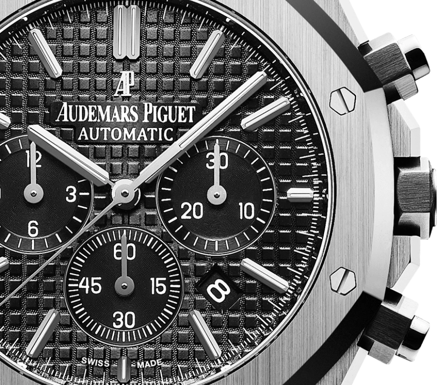 Audemars Piguet,Royal Oak 41mm,41mm,Stainless Steel,Black,Automatic,Chronograph,Day,26320ST,26320ST.OO.1220ST.01