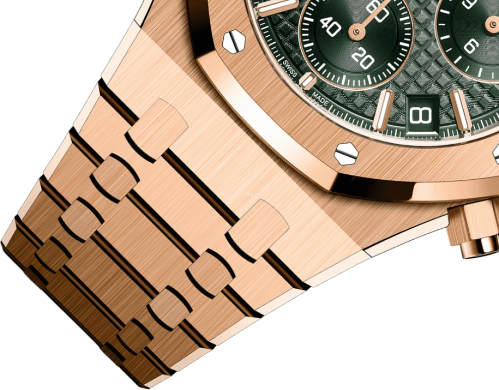 Audemars Piguet,Royal Oak 41mm,41mm,Pink Gold,Green,Automatic,Chronograph,Day,26240OR,26240OR.OO.1320OR.04 50th