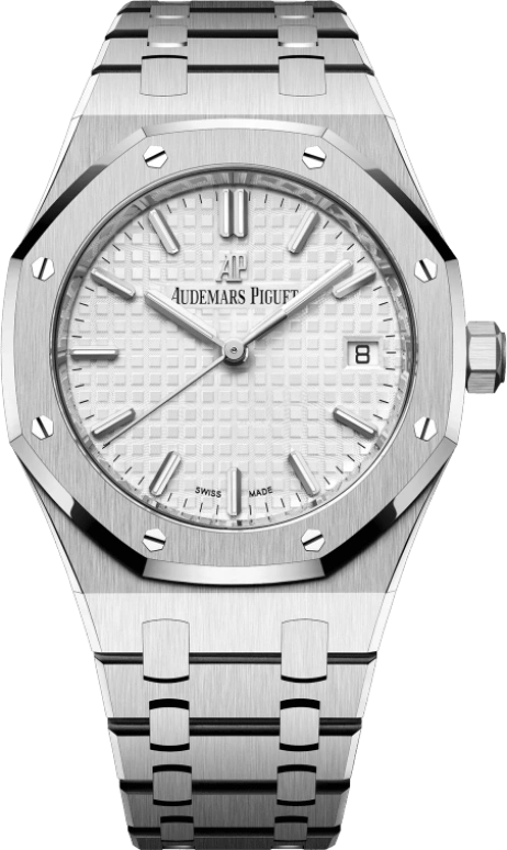 Audemars Piguet,Royal Oak 34mm,34mm,Stainless Steel,Silver,White,Automatic,Day,50hours,77350ST,77350ST.OO.1261ST.01