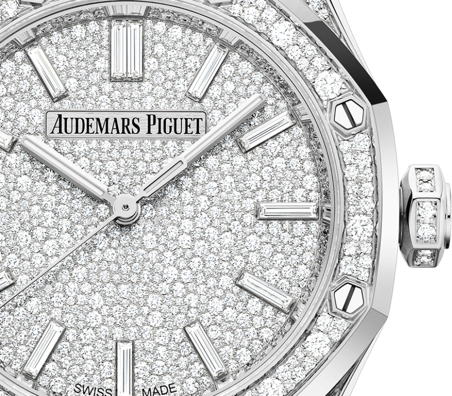 Audemars Piguet,Royal Oak 37mm,37mm,White Gold,Silver,Automatic,Sapphire,Crystal Glass,Octagon,15552BC,15552BC.ZZ.1358BC.01
