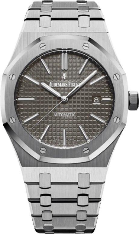Audemars Piguet,Royal Oak 41mm,41mm,Stainless Steel,Grey,Automatic,Day,60hours,15400ST,15400ST.OO.1220ST.04