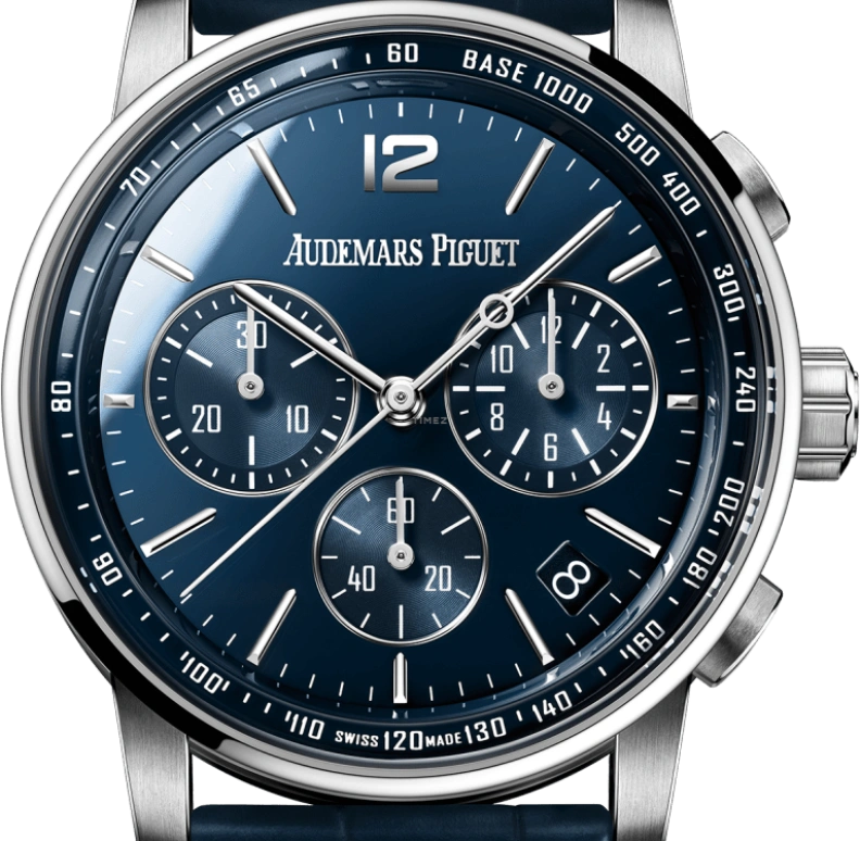 Audemars Piguet,CODE 11.59 41mm,41mm,White Gold,Blue,Automatic,Chronograph,Day,Flyback,26393BC,26393BC.OO.A321CR.01