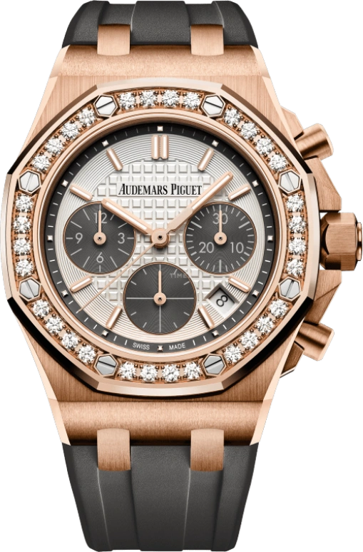 Audemars Piguet,Royal Oak Offshore 37mm,37mm,Pink Gold,Silver,White,Automatic,Chronograph,Day,26231OR,26231OR.ZZ.D003CA.01