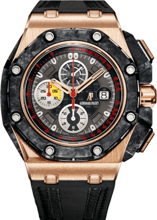 Audemars Piguet,Royal Oak Offshore 44mm,44mm,Pink Gold,Titanium,Ceramic,Carbon,Black,Automatic,Chronograph,Day,26290RO,26290RO.OO.A001VE.01