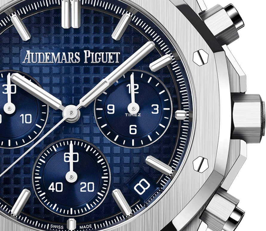 Audemars Piguet,Royal Oak 41mm,41mm,White Gold,Blue,Automatic,Chronograph,Day,Flyback,26240BC,26240BC.OO.1320BC.04