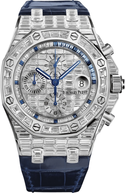 Audemars Piguet,Royal Oak Offshore 42mm,42mm,White Gold,Silver,Automatic,Chronograph,Day,26473BC,26473BC.ZZ.D023CR.01