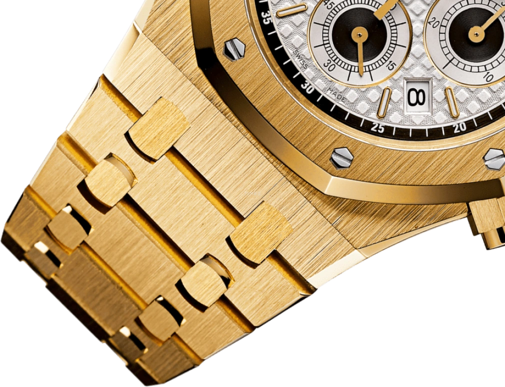 Audemars Piguet,Royal Oak 39mm,39mm,Yellow Gold,Silver,White,Automatic,Chronograph,Day,25960BA,25960BA.OO.1185BA.02