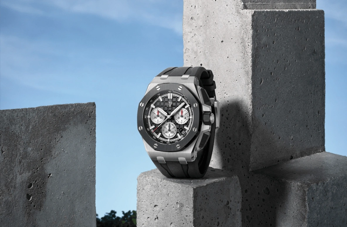 Audemars Piguet,Royal Oak Offshore 43mm,43mm,Ceramic,Stainless Steel,Black,Automatic,Chronograph,Day,Flyback,26420SO,26420SO.OO.A002CA.01