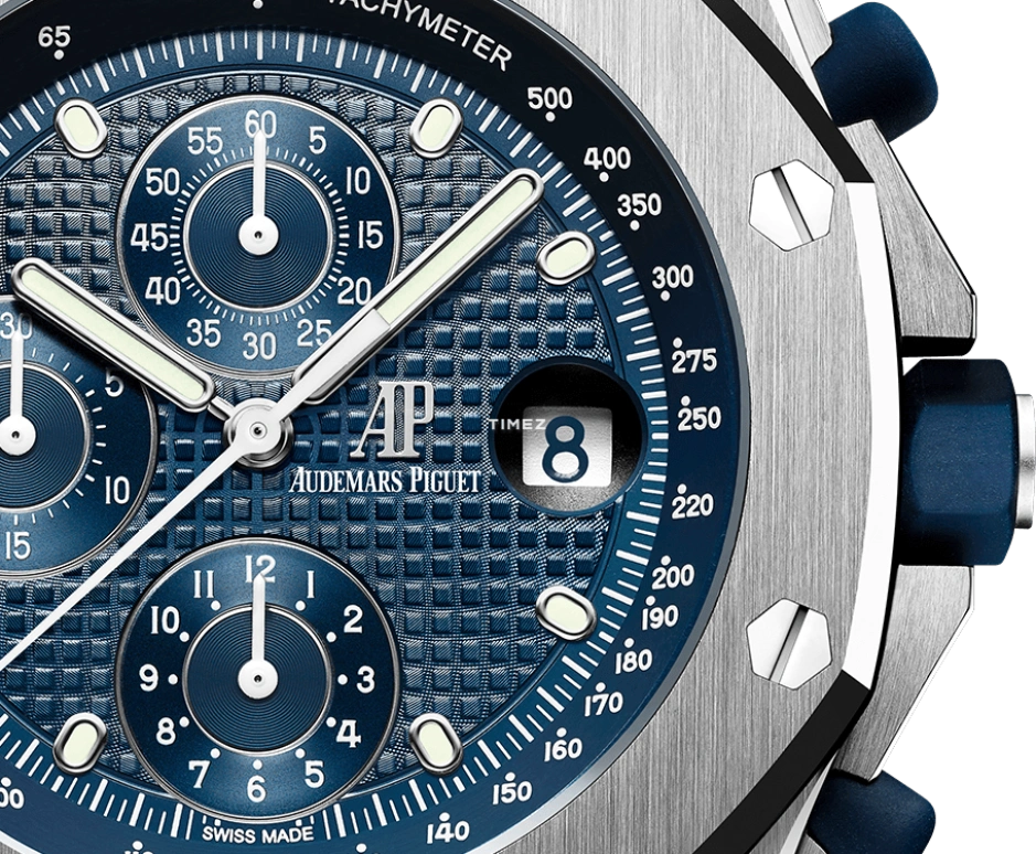 Audemars Piguet,Royal Oak Offshore 42mm,42mm,Stainless Steel,Blue,Automatic,Chronograph,Day,26237ST,26237ST.OO.1000ST.01.A