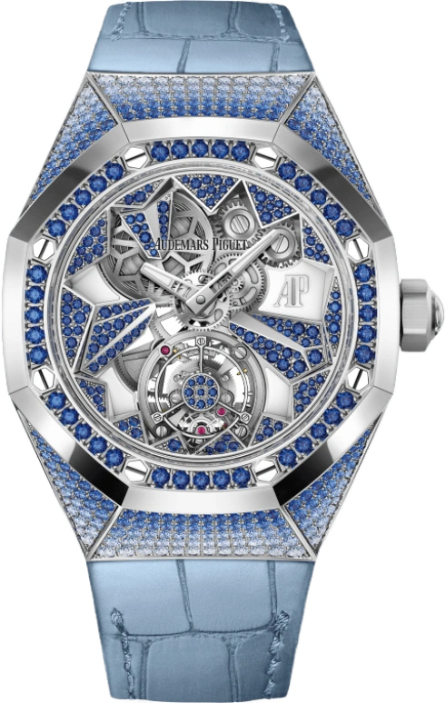 Audemars Piguet,Royal Oak Concept 38.50mm,38.50mm,White Gold,Skeleton,Blue,Handwound,Tourbillon,72hours,26227BC,26227BC.SS.D314CR.01