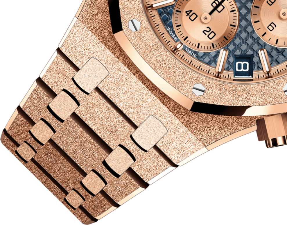 Audemars Piguet,Royal Oak 41mm,41mm,Pink Gold,Blue,Automatic,Chronograph,Day,Flyback,Retrograde,70hours,In-house Caliber,26239OR,26239OR.GG.1224OR.01