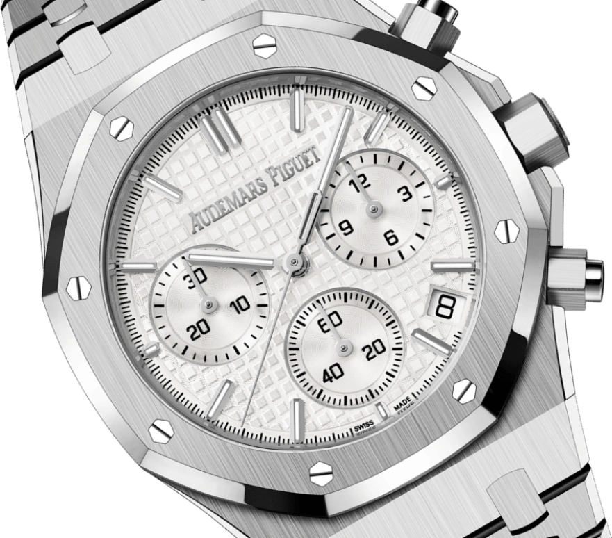 Audemars Piguet,Royal Oak 41mm,41mm,Stainless Steel,Silver,Silver White,White,Automatic,Chronograph,Day,26240ST,26240ST.OO.1320ST.03 50th