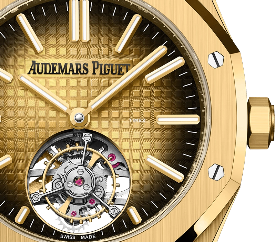 Audemars Piguet,Royal Oak 41mm,41mm,Yellow Gold,Champagne,Automatic,Tourbillon,65hours,26730BA,26730BA.OO.1320BA.01