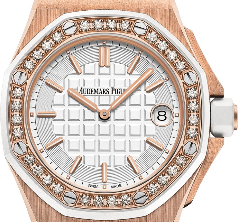 Audemars Piguet,Royal Oak Offshore 37mm,37mm,Rose Gold,Silver,Silver White,White,Quartz,Day,In-house Caliber,67540OK,67540OK.ZZ.A010CA.01