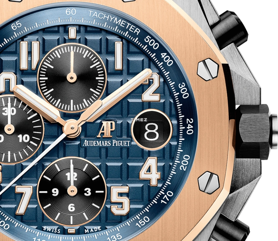 Audemars Piguet,Royal Oak Offshore 42mm,42mm,Stainless Steel,Blue,Automatic,Chronograph,Day,26471SR,26471SR.OO.D101CR.01.A