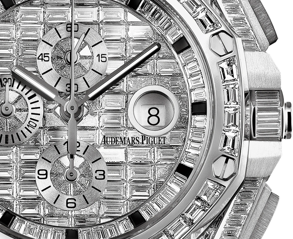 Audemars Piguet,Royal Oak Offshore 44mm,44mm,White Gold,Silver,Automatic,Chronograph,Day,26403BC,26403BC.ZZ.D102CR.01