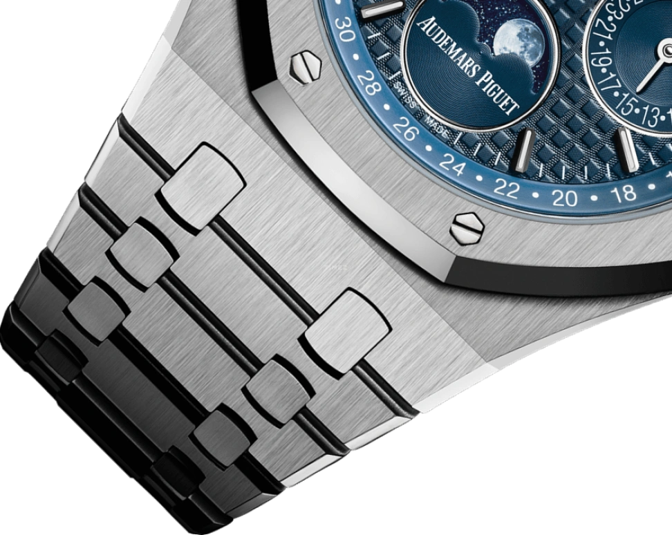 Audemars Piguet,Royal Oak 41mm,41mm,Stainless Steel,Blue,Automatic,Moonphase,Perpetual Calendar,Month,Date,40hours,In-house Caliber,26574ST,26574ST.OO.1220ST.02