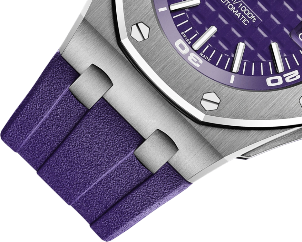 Audemars Piguet,Royal Oak Offshore 42mm,42mm,Stainless Steel,Purple,Automatic,Day,60hours,15710ST,15710ST.OO.A077CA.01