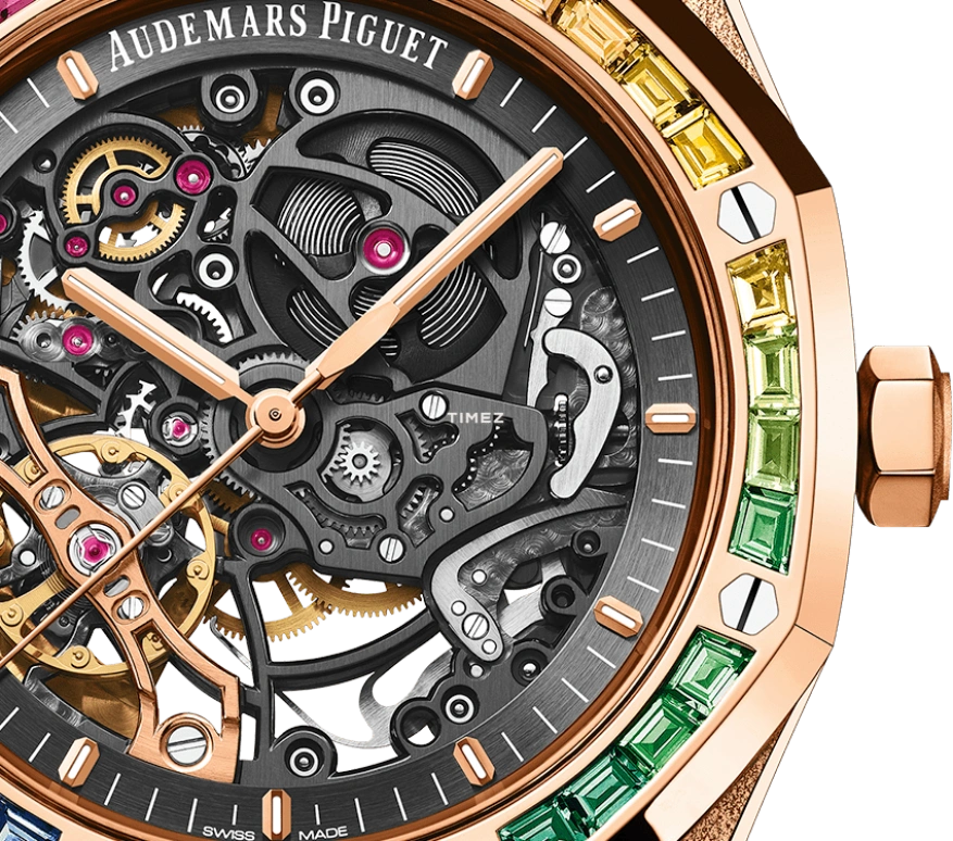 Audemars Piguet,Royal Oak 41mm,41mm,Rose Gold,Skeleton,Grey,Automatic,Double Balance,45hours,15412OR,15412OR.YG.1224OR.01-B