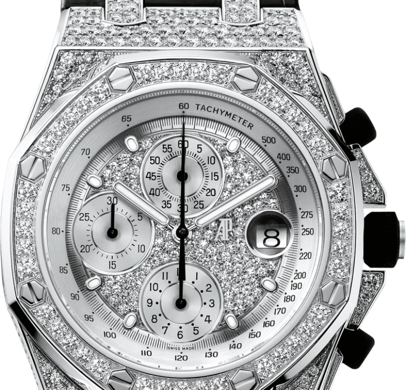 Audemars Piguet,Royal Oak Offshore 42mm,42mm,White Gold,Silver,Automatic,Chronograph,Day,Ronaldinho,26067BC,26067BC.ZZ.D002CR.01