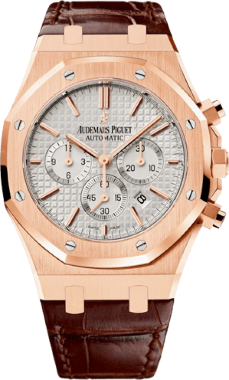 Audemars Piguet,Royal Oak 41mm,41mm,Rose Gold,Silver,White,Automatic,Chronograph,Day,26320OR,26320OR.OO.D088CR.01