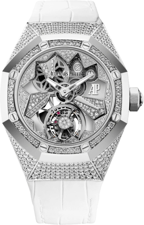 Audemars Piguet,Royal Oak Concept 38.50mm,38.50mm,White Gold,Skeleton,Silver,Handwound,Tourbillon,72hours,26227BC,26227BC.ZZ.D011CR.01