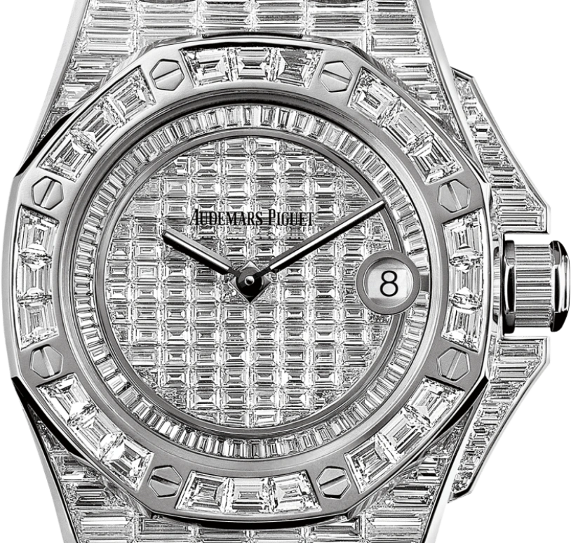 Audemars Piguet,Royal Oak Offshore 37mm,37mm,White Gold,Silver,Quartz,Day,In-house Caliber,67543BC,67543BC.ZZ.9185BC.01