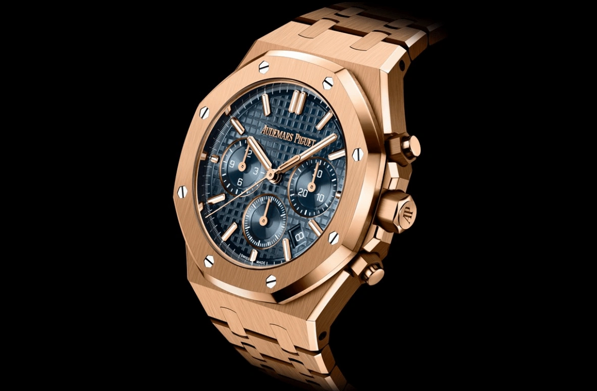 Audemars Piguet,Royal Oak 38mm,38mm,Pink Gold,Black,Automatic,Chronograph,Day,26715OR,26715OR.OO.1356OR.01