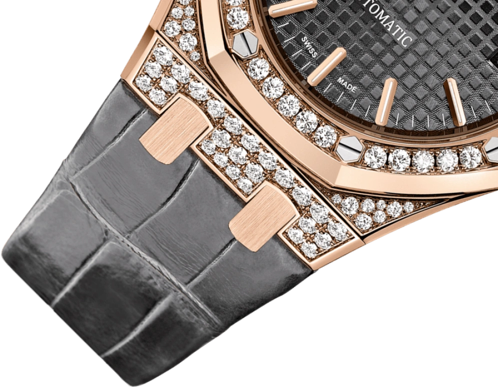 Audemars Piguet,Royal Oak 37mm,37mm,Rose Gold,Grey,Automatic,Day,60hours,15452OR,15452OR.ZZ.D003CR.01