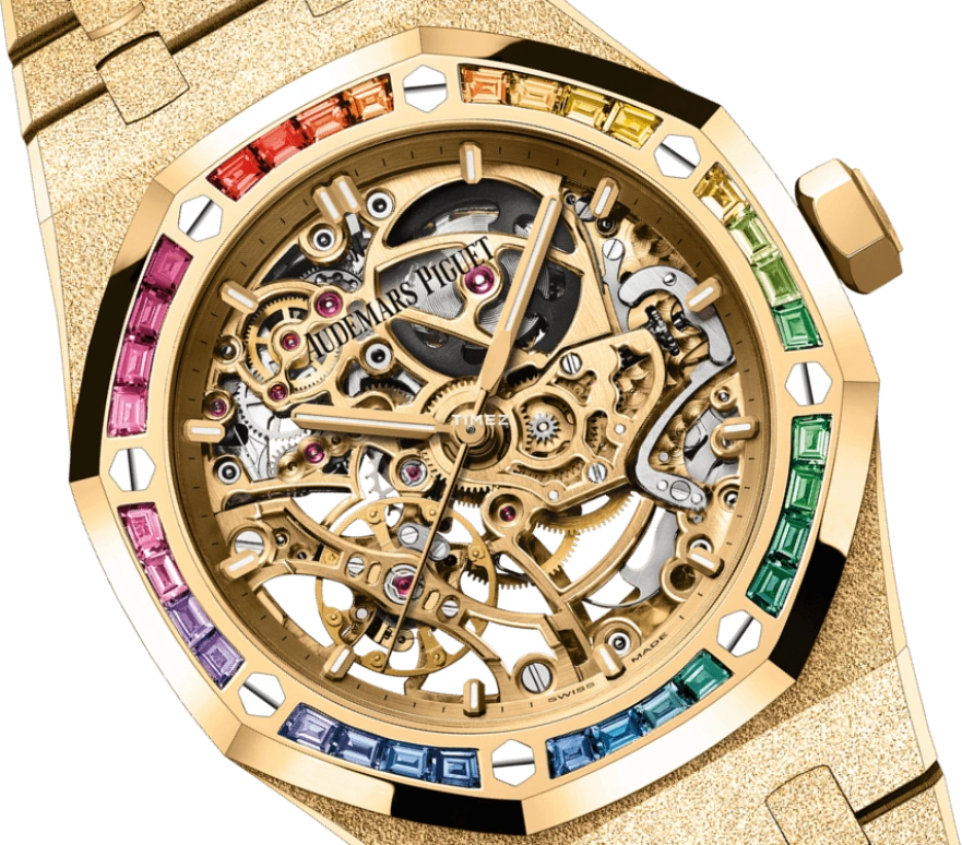Audemars Piguet,Royal Oak 37mm,37mm,Yellow Gold,Skeleton,Gold,Automatic,Double Balance,45hours,15468BA,15468BA.YG.1259BA.01-B