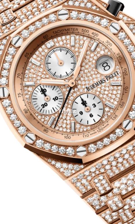 Audemars Piguet,Royal Oak Offshore 42mm,42mm,Rose Gold,Rose Gold,Silver,Automatic,Chronograph,Day,26476OR,26476OR.ZZ.1273OR.01.A