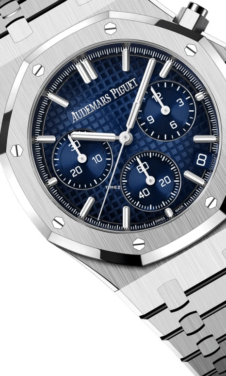 Audemars Piguet,Royal Oak 41mm,41mm,White Gold,Blue,Automatic,Chronograph,Day,Flyback,26240BC,26240BC.OO.1320BC.04
