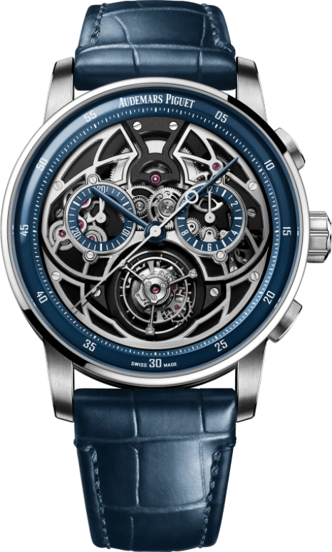 Audemars Piguet,CODE 11.59 41mm,41mm,White Gold,Skeleton,Automatic,Chronograph,Tourbillon,Flyback,26399BC,26399BC.OO.D321CR.01