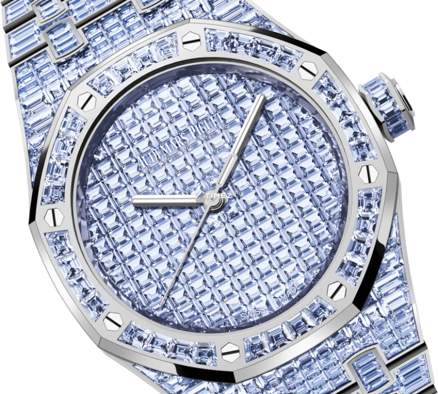 Audemars Piguet,Royal Oak 37mm,37mm,White Gold,Blue,Automatic,60hours,In-house Caliber,15554BC,15554BC.TF.1274BC.01