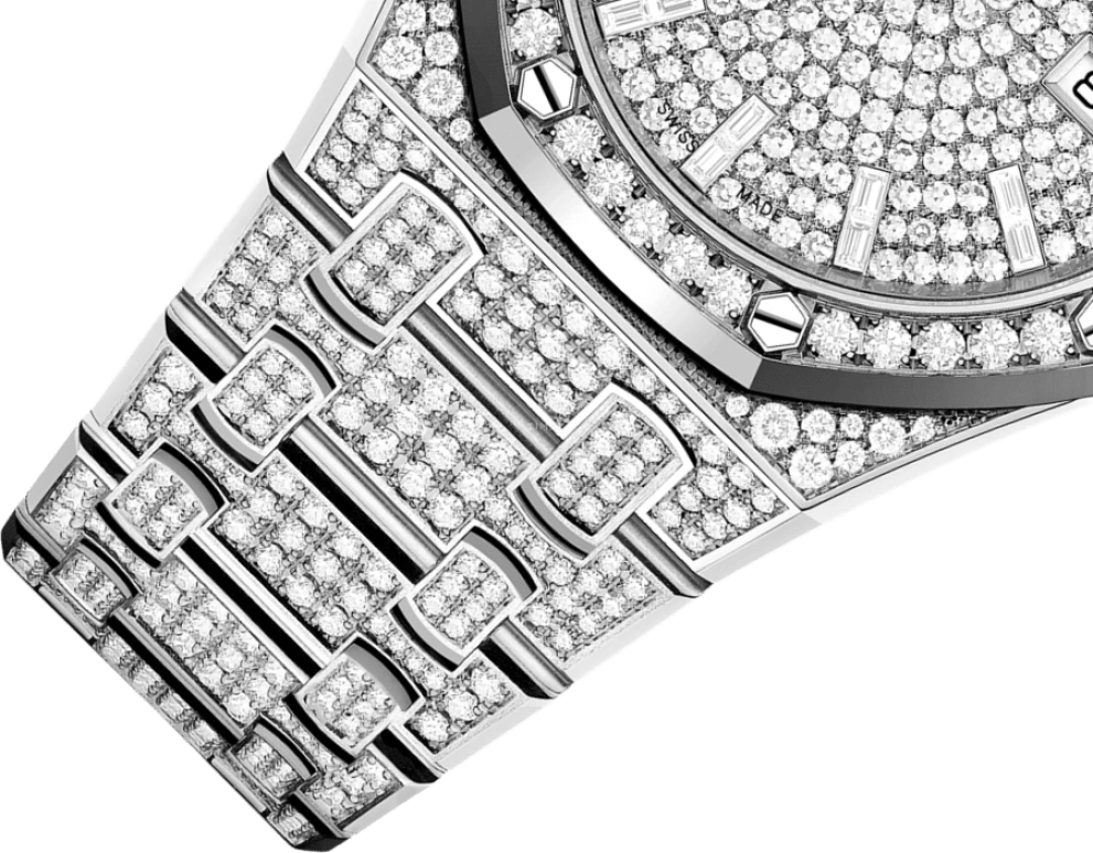 Audemars Piguet,Royal Oak 33mm,33mm,White Gold,Silver,White,Quartz,Day,In-house Caliber,67652BC,67652BC.ZZ.1265BC.01