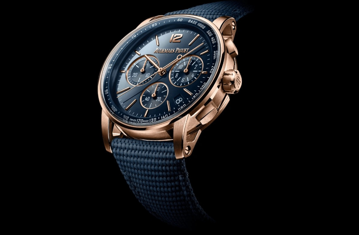 Audemars Piguet,CODE 11.59 41mm,41mm,Rose Gold,Rose,Blue,Automatic,Chronograph,Day,Flyback,26393OR,26393OR.OO.A027KB.01