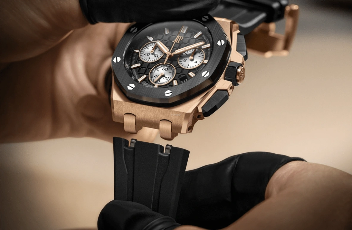 Audemars Piguet,Royal Oak Offshore 43mm,43mm,Pink Gold,Ceramic,Black,Automatic,Chronograph,Day,Chris Hemsworth,26420RO,26420RO.OO.A002CA.01