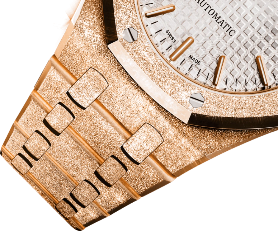 Audemars Piguet,Royal Oak 37mm,37mm,Pink Gold,Silver,White,Silver White,Automatic,Day,60hours,15454OR,15454OR.GG.1259OR.01