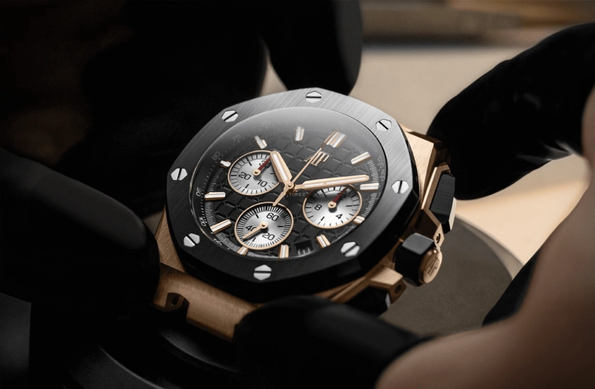 Audemars Piguet,Royal Oak Offshore 43mm,43mm,Pink Gold,Ceramic,Black,Automatic,Chronograph,Day,Chris Hemsworth,26420RO,26420RO.OO.A002CA.01